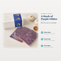 Jeu de Mahjong d'Halloween avec tuiles violettes scintillantes aspect céramique, kit de jeu complet avec supports, cartes et dés, coffret cadeau