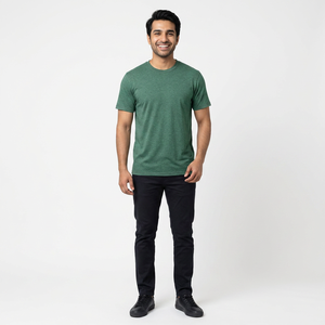 OEM Classic Round Neck Blank Plain Shine <b>TShirts</b> Custom DTG <b>Transfer</b> T-shirts for Men - Product Image 1