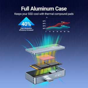 Jeyi pabrik langsung M.2 2230 NVMe kandang USB3.2 Gen2 10Gbps casing aluminium dengan Chip RTL9210 dan kabel pendingin pasif bebas - Product Image 6