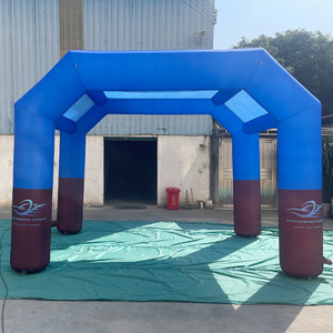 Arche gonflable lumineuse personnalisée pour événements extérieurs et publicité commerciale, arche gonflable inclinée, arche de fin de course gonflable - Product Image 4