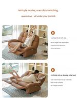 Canapé double électrique pour salon et chambre, en cuir simple, sans support mural, fonction massage, inclinable.
