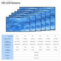 Fabrieksdirect binnen digitale posterwand gemonteerde vloerstandaard commerciële slimme 4K LCD reclamemachine gehard glas OEM