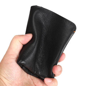 Portefeuille court pour homme AndoBag, super doux, en cuir de vache véritable vintage, fait main, fin, vertical, mini porte-monnaie, porte-cartes - Product Image 2