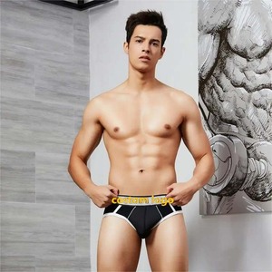 OEM ODM Venta al por mayor Nueva ropa interior ajustada personalizada de los hombres Ropa interior de algodón sexy clásica Pantalones <span class=keywords><strong>cortos</strong></span> de moda Gay Tanga Bikini Ropa interior - Product Image 2