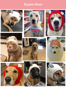 Winter Warm Windproof Dog Head Cover Velvet Knitted Rabbit Ears Pet Dog Headgear Polyester INS Style <strong>Animal</strong> Pattern <strong>Hat</strong> <strong>for</strong> Cats - Product Image 2