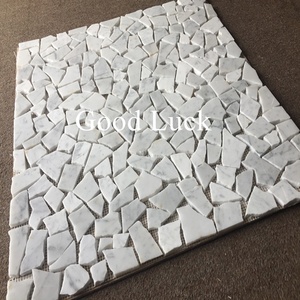 <span class=keywords><strong>Mosaico</strong></span> <span class=keywords><strong>de</strong></span> Mármol Blanco Carrara Roto, Adoquín Irregular para Decoración <span class=keywords><strong>de</strong></span> Pisos <span class=keywords><strong>de</strong></span> Baños y Cocinas - Product Image 6