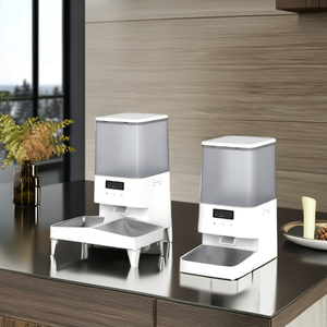CITICITY - Comedero Inteligente para Mascotas de 5L, Dispensador Automático de Alimentos Eléctrico, Botella de Plástico con Dos Tazones de Acero Inoxidable, Alimentador para Perros - Product Image 1