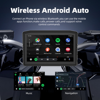 Navigasi Sepeda Motor Layar IPS 6,25 Inci Lepas Pasang Cepat Wireless CarPlay Android Auto Dual Lens TPMS IP67 Tahan Air DVR