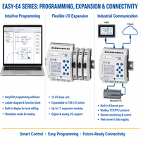   Unité de base EasyE4 UC-8RE1 PLC Relais 8DI 4RO Universel 12/24V ACDC Montage sur rail DIN Contrôleur logique programmable Certifié CE