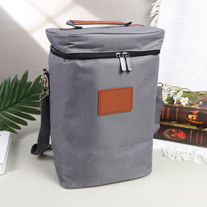 Tas pendingin Foil aluminium kustom bawa pulang 6 botol pengiriman makanan anggur tas pendingin termal terisolasi - Product Image 2