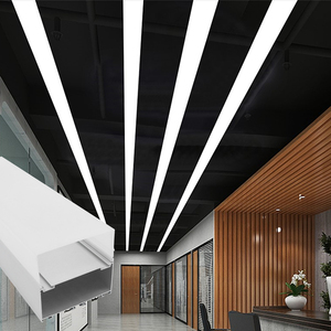 Profilé LED Alu Noir <span class=keywords><strong>S80</strong></span> Luminescence à trois côtés Boîtier de suspension en aluminium Profilé de lumière LED - Product Image 5