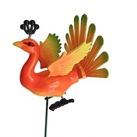 Moulin à vent décoratif personnalisé en forme de paon coloré pour jardin, cour et patio, ornement extérieur OEM ODM