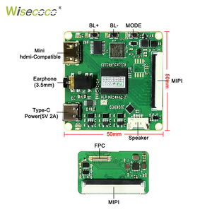 Wisecoco 8 inch linh hoạt AMOLED Màn hình cảm ứng OLED cong hiển thị 2K 2480*1860 600nits 100% DCI P3 cho Raspberry Pi dự án tự làm - Product Image 6