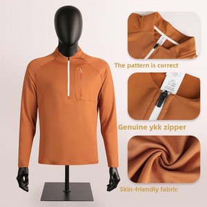 Maglietta sportiva da donna <span class=keywords><strong>a</strong></span> mezza Zip ad asciugatura rapida da uomo abbigliamento sportivo per Fitness all'aperto per ciclismo stampata alla moda per - Product Image 4