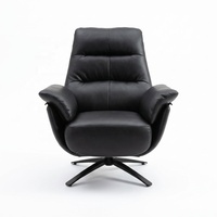 Fauteuil de loisirs pivotant en cuir moderne, fauteuil ergonomique à dossier haut, fauteuil d'appoint rotatif en cuir PU pour la maison et le bureau