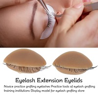 HadiyahBeauty 3 paires de globes oculaires en silicone pour le greffage des cils Headform 3 couleurs Mannequin remplaçable Lifelike Eyelid