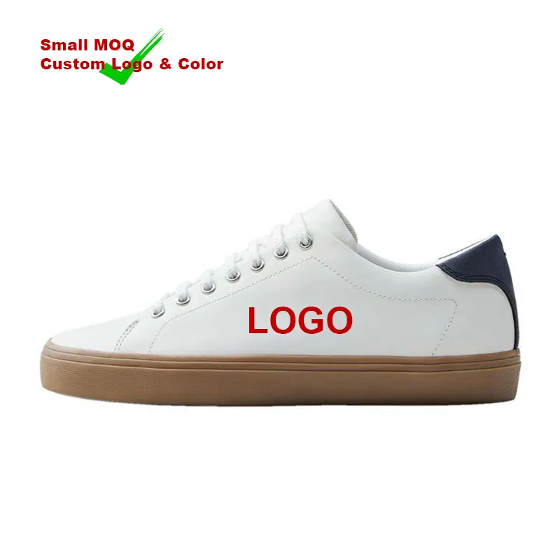 Fashion Walking Style Shoes White Man Custom Logo Sneakers GRS Sustainable Casual Sneakers for Men