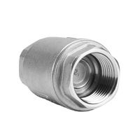 Vanne de retenue verticale en acier inoxydable à deux pièces, prix d'usine, H12W-16P, vanne de retenue à filetage interne, vanne de retenue à bille verticale