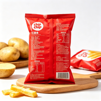 Sachet personnalisé en aluminium de qualité alimentaire avec fermeture thermoscellable pour emballage de snacks soufflés, pop-corn et croustilles