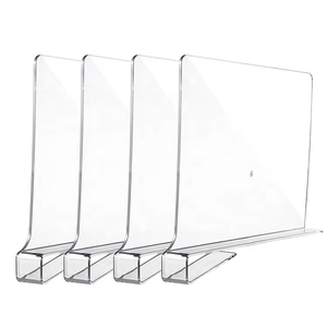 Factory Wholesale Retail Display Shelf Management Warehouse <b>Storage</b> Separator Clothe Organizer Plastic Supermarket Shelf Divider - Product Image 1