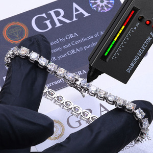 <span class=keywords><strong>Collana</strong></span> Tennis e Bracciale VVS Iced Out in Argento Sterling 925, Gioielli Raffinati con Diamanti, Stile Hip Hop, <span class=keywords><strong>Collana</strong></span> da <span class=keywords><strong>Uomo</strong></span> - Product Image 5