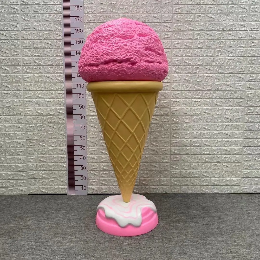 Статуэтка из стекловолокна, поддержка, гигантские украшения для мороженого, реквизит для мороженого, украшение для мороженого