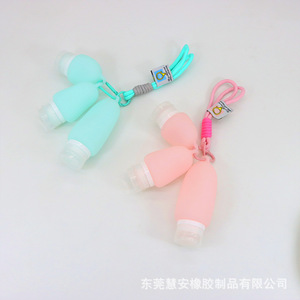 Silicone Travel <b>Toiletries</b> Bottles 38ml 60ml 90ml Portable Round <b>Storage</b> For Bathroom Use - Product Image 4