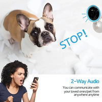 Caméra de sécurité intérieure intelligente Tuya Surveillance WiFi sans fil Vision nocturne Audio bidirectionnel Ajout rapide Mini caméra Wifi
