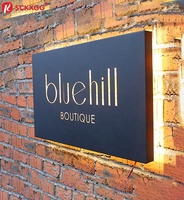 Letras de Canal con Retroiluminación LED y Logotipo Metálico 3D Personalizado en Oro para Decoración de Interiores de Tiendas de Marca de Lujo