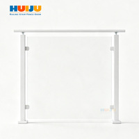 Rampe de balcon moderne HJ, design contemporain, en verre sans cadre, acier inoxydable, garde-corps de couloir, module solaire en aluminium