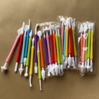9-teiliges Plastik-Fondant-Skulpturierwerkzeug-Set Töpfer-Modellierwerkzeuge für Kuchen-Blumen-Dekoration Handwerkzeuge