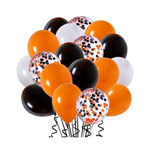 FENGCHE 12 pouces décoration de fête ronde <span class=keywords><strong>violet</strong></span> Orange <span class=keywords><strong>noir</strong></span> Latex hélium Ballon Globos joyeux Halloween ballon - Product Image 4