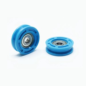 Polea de plástico con ranura en U de 10x50x15,2mm, rodamiento 6200 de acero cromado PA6 PA66, polea de nailon POM, rodillos para puertas y ventanas correderas - Product Image 6