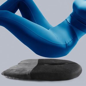 Coussin de siège de voiture respirant à motif nid d'abeille, coussin de chaise épais en forme de U pour utilisation au sol - Product Image 3