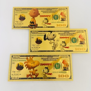Nuevo Billete Conmemorativo de Snoopy del Anime Americano, Billete de Papel Metálico con Personaje de Dibujos Animados, Moneda Conmemorativa de Oro de 24k - Product Image 4
