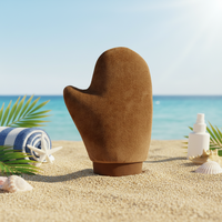 Éponge de bain exfoliante OEM ultra douce en velours pour application rapide de lotion corporelle, grande taille, pour autobronzant, usage mode et plage