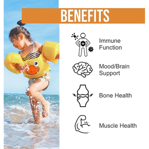 Complément alimentaire liquide de haute qualité Rosebest, à la saveur naturelle <span class=keywords><strong>d</strong></span>'orange, avec vitamines D3 K2 MK7, en gouttes, pour enfants, marque privée personnalisée. - Product Image 5