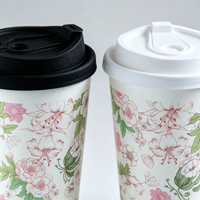 Gobelets à thé au lait et à café écologiques à double paroi, résistants aux boissons chaudes et froides, gobelets en papier pour bubble tea de qualité alimentaire avec couvercles
