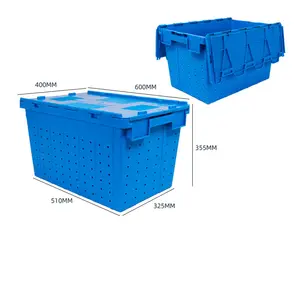 صناديق بلاستيكية للشحن والنقل قابلة للتكديس صناعية مصنوعة من مادة PP صندوق تخزين متحرك يُباع بالجملة