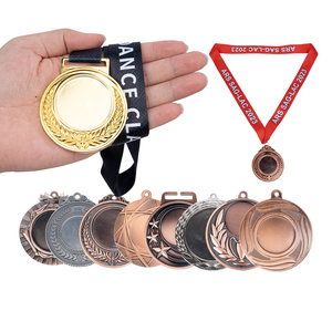 Médailles personnalisées avec logo, pour Taekwondo, course à pied, basketball, marathon, football, en métal doré avec ruban, médailles académiques, trophées sportifs vierges, médailles. - Product Image 2