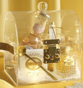 Lujo hueco cuadrado claro acrílico mujer noche embrague playa caja de almacenamiento bolsa con correa - Product Image 4