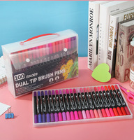 Touchfive — marqueur de dessin artistique à double pointe, 12/24/36/48/60/80/100/120 couleurs, ensemble de stylos-feutres à brosse aquarelle, meilleure vente