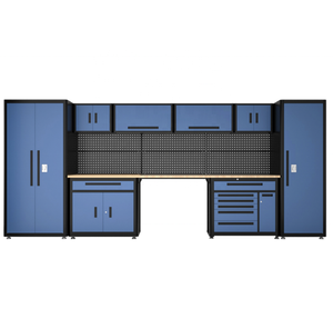 Professional Grade Workshop &amp; Garage Combo <strong>Workbench</strong> with Built-in Drawers and Cabinets - Product Image 1