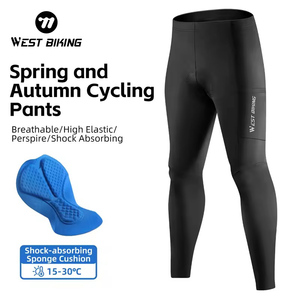 WEST BIKING Pantaloni Professionali da <span class=keywords><strong>Ciclismo</strong></span> per <span class=keywords><strong>Donna</strong></span> e Uomo, Pantaloni Sportivi Casual Neri con Tasche - Product Image 1