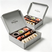 Boîte d'expédition pliable en carton ondulé personnalisée pour emballage alimentaire à emporter