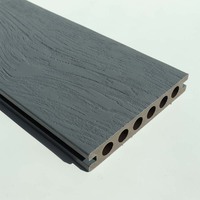 Terrasse en WPC co-extrudé de 3e génération, matériau importé avec revêtement, norme ASTM, résistant à l'usure, faible entretien, terrasse extérieure