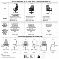 Chaise de bureau ergonomique à dossier moyen en maille avec support lombaire, accoudoirs fixes, chaise de travail pivotante pour ordinateur