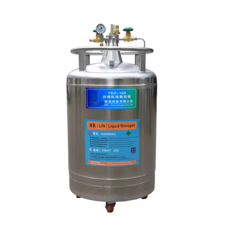 YDZ-100 réservoir cryogénique de conteneurs d'azote liquide de grande capacité de 100 litres