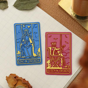 ชุดการ์ดไพ่ทาโรต์ทรงสี่เหลี่ยมหัวตราประทับขี้ผึ้งบัตรหยอดเหรียญสีทอง - Product Image 2