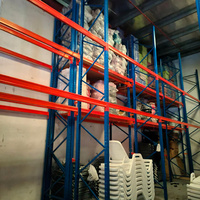 Schwerlast-Stahlregalsystem ohne Schrauben für Paletten, Saudi-Arabien VAE, 6m Industrielagerregal, 2 Tonnen pro Ebene, Lager-Gabelstapler